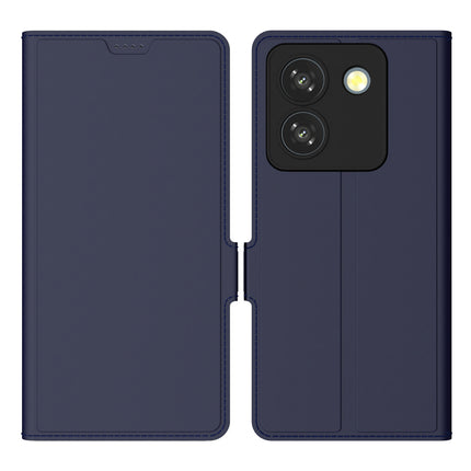 Kapa Noble Slim Magnetic Leather Flip Case Cover for Poco M7 Pro | Card Holder Stand Flip Wallet Case (Blue)