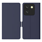 Kapa Noble Slim Magnetic Leather Flip Case Cover for Poco M7 Pro | Card Holder Stand Flip Wallet Case (Blue)