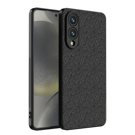 Kapa Soft Full Fabric Protective Back Case Cover for Samsung Galaxy S25 Edge | Shockproof Slim Hard Anti Slip Back Case (Black)