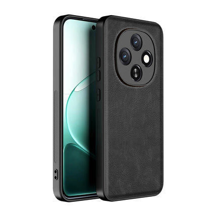 Kapa Tux Leather Back Cover for Oppo F31 Pro 5G | Slim Shockproof Camera Protection Bumper Case (Black)
