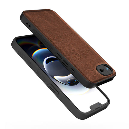 Kapa Tux Leather Back Cover for Apple iPhone 16E | Slim Shockproof Camera Protection Bumper Case (Brown)