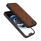 Kapa Tux Leather Back Cover for Apple iPhone 16E | Slim Shockproof Camera Protection Bumper Case (Brown)