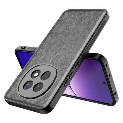 Kapa Tux Leather Back Cover for Oppo F29 5G | Slim Shockproof Camera Protection Bumper Case (Grey) - Mobizang
