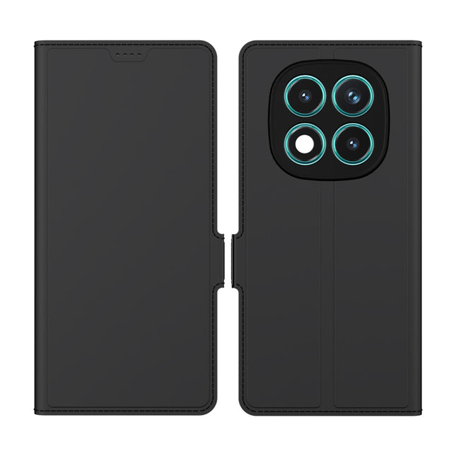 Kapa Noble Slim Magnetic Leather Flip Case Cover for Redmi Note 14 Pro Plus | Card Holder Stand Flip Wallet Case (Black)