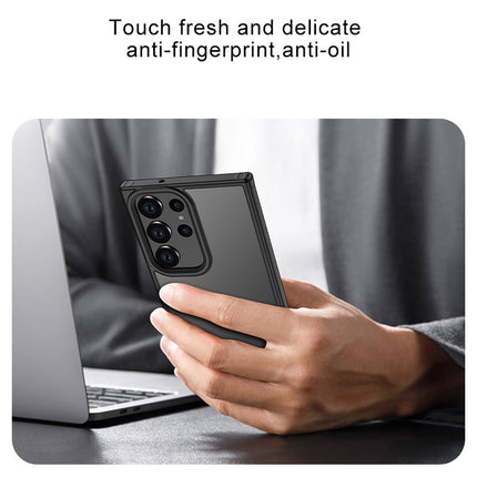 Kapa Shield Frosted Acrylic Back Shock Proof Case Cover for Samsung Galaxy S24 Ultra (Black)