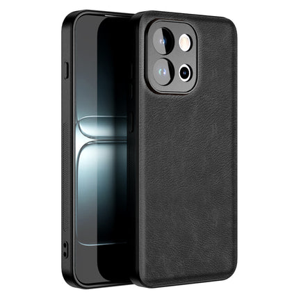 Kapa Tux Leather Back Cover for OnePlus 13S | Slim Shockproof Camera Protection Bumper Case (Black)