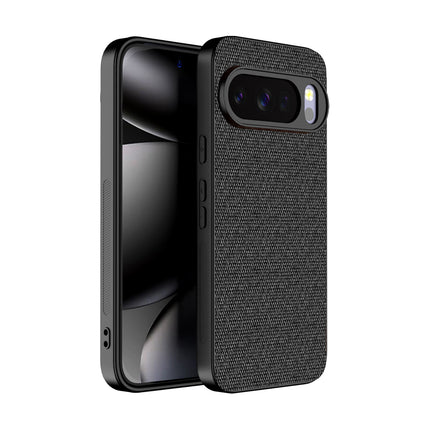 Kapa Soft Full Fabric Protective Back Case Cover for Google Pixel 10 Pro | Shockproof Slim Hard Anti Slip Back Case (Black)