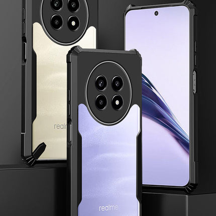 Kapa Bull Clear Back Cover for Realme 13 PRO / 13 PRO PLUS | [Military Grade Protection] Shock Proof Slim Hybrid Bumper Case (Black)