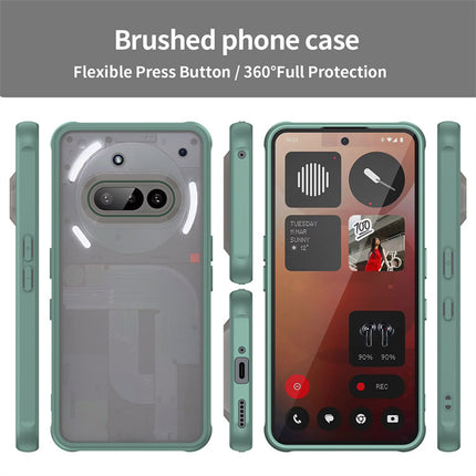 Kapa Shield Frosted Acrylic Back Cover for Nothing Phone 3A 5G| Hard Slim Inbuilt Camera Lens Cover Protection Shock Proof Bumper Case (Green)
