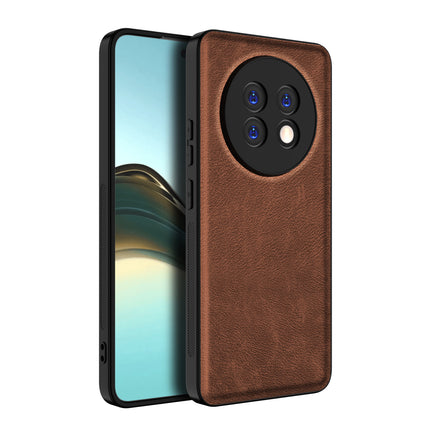 Kapa Tux Leather Back Cover for Realme 13 PRO / 13 PRO PLUS | Slim Shockproof Camera Protection Bumper Case (Brown) - Mobizang