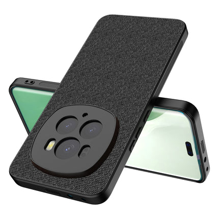 Kapa Soft Full Fabric Protective Back Case Cover for Honor Magic 6 PRO | Shockproof Slim Hard Anti Slip Back Case (Black)