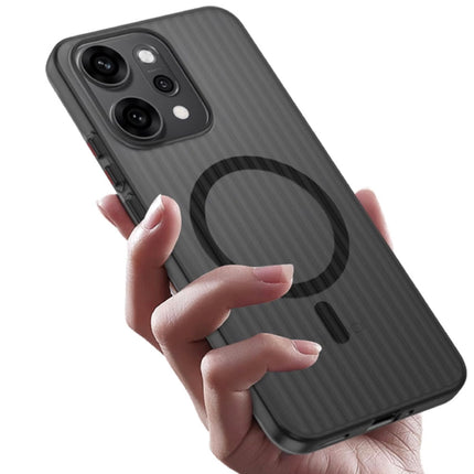 Kapa Wave Magnetic Frosted Grip Back Cover for Oppo Reno 14 Pro 5G | [MagSafe Compatible] Wireless charging, Slim, Metal Buttons Matte Finish Back Case (Grey)