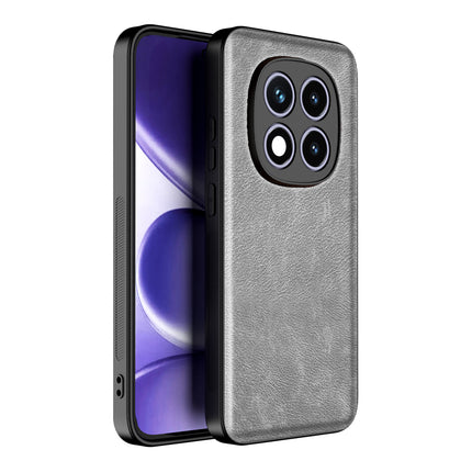 Kapa Tux Leather Back Cover for Redmi Note 15 Pro 5G | Slim Shockproof Camera Protection Bumper Case (Grey) - Mobizang