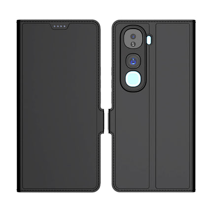 Kapa Noble Slim Magnetic Leather Flip Case Cover for Vivo Y400 Pro 5G | Card Holder Stand Flip Wallet Case (Black) - Mobizang