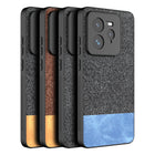 Kapa Soft Fabric & Leather Hybrid Protective Back Cover for Realme GT 7 PRO | Shockproof Slim Hard Anti Slip Back Case (Brown)