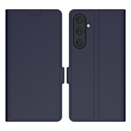 Kapa Noble Slim Magnetic Leather Flip Case Cover for Samsung Galaxy A35 (5G) | Card Holder Stand Flip Wallet Case (Blue)