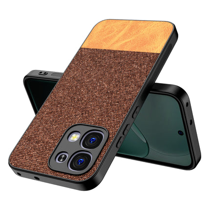 Kapa Soft Fabric & Leather Hybrid Protective Back Cover for Oppo F31 5G | Shockproof Slim Hard Anti Slip Back Case (Brown)