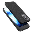 Kapa Soft Full Fabric Protective Back Case Cover for Oppo Reno 13 5G | Shockproof Slim Hard Anti Slip Back Case (Black)