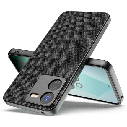 Kapa Soft Full Fabric Protective Back Case Cover for IQOO Z9 | Shockproof Slim Hard Anti Slip Back Case (Black)