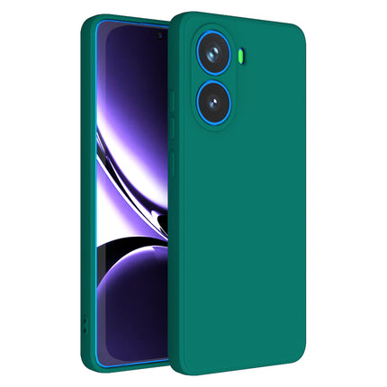 Kapa Matte Protective Lens Flexible Back Cover for Poco X7 Pro 5G | Slim Silicone with Soft Lining Shockproof Full Body Bumper Case (Green) - Mobizang