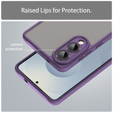 Kapa Shield Frosted Acrylic Back Cover for Samsung Galaxy S25 Edge| Hard Slim Inbuilt Camera Lens Cover Protection Shock Proof Bumper Case (Purple)