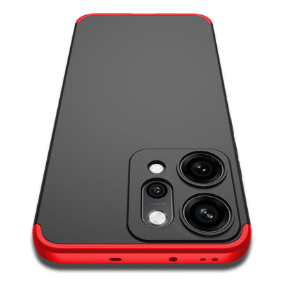 Kapa Double Dip Full 360 Protection Back Case Cover for Oppo Reno 14 5G (Red,Black)