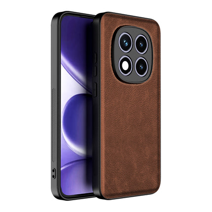 Kapa Tux Leather Back Cover for Redmi Note 15 Pro 5G | Slim Shockproof Camera Protection Bumper Case (Brown) - Mobizang