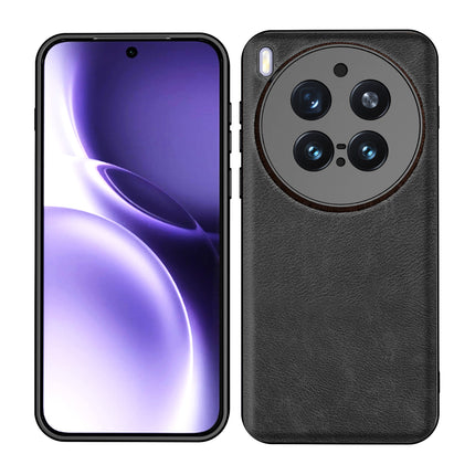 Kapa Tux Leather Back Cover for Vivo X300 Pro 5G | Slim Shockproof Camera Protection Bumper Case (Black)