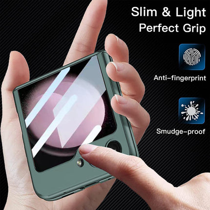 Kapa Ultra Thin Back Cover for Galaxy Z Flip6 / Z Flip 6 | With [Magnetic Hinge Protection] and Inbuilt Glass Window Protection (Green)