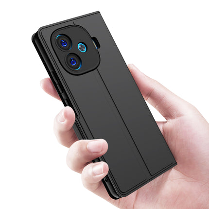 Kapa Noble Slim Magnetic Leather Flip Case Cover for iQoo Neo 10R | Card Holder Stand Flip Wallet Case (Black)