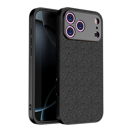Kapa Soft Full Fabric Protective Back Case Cover for Apple iPhone 17 Pro Max | Shockproof Slim Hard Anti Slip Back Case (Black)
