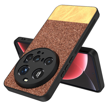 Kapa Soft Fabric & Leather Hybrid Protective Back Cover for Xiaomi 15 Ultra | Shockproof Slim Hard Anti Slip Back Case (Brown) - Mobizang