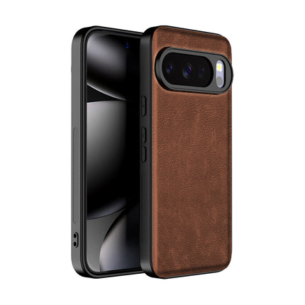 Kapa Tux Leather Back Cover for Google Pixel 10 PRO | Slim Shockproof Camera Protection Bumper Case (Brown)