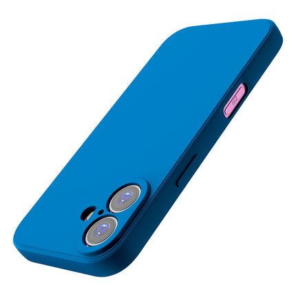 Kapa Matte Protective Lens Flexible Back Cover for Apple iPhone 17 | Slim Silicone with Soft Lining Shockproof Full Body Bumper Case (Blue)