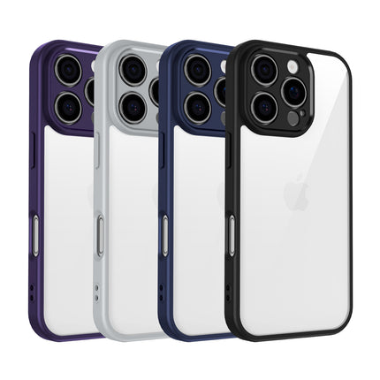 Kapa Hawkeye Clear Back Cover for Apple iPhone 16 Pro Max | Camera Lens Protector Shockproof Slim Clear Case Cover (Black Sides)