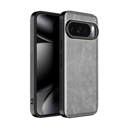 Kapa Tux Leather Back Cover for Google Pixel 10 PRO | Slim Shockproof Camera Protection Bumper Case (Grey)