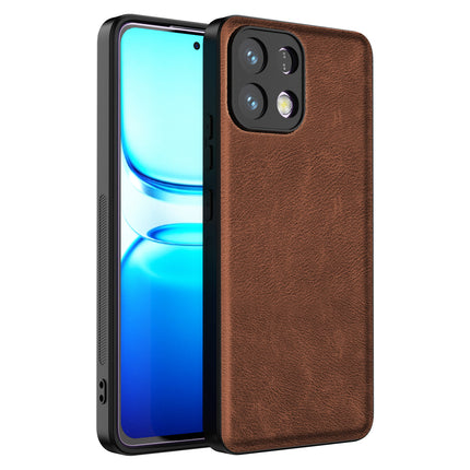 Kapa Tux Leather Back Cover for Oppo K13 5G | Slim Shockproof Camera Protection Bumper Case (Brown)