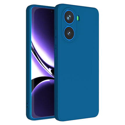 Kapa Matte Protective Lens Flexible Back Cover for Poco X7 Pro 5G | Slim Silicone with Soft Lining Shockproof Full Body Bumper Case (Blue)