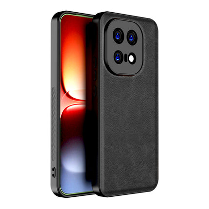 Kapa Tux Leather Back Cover for IQOO 15 5G | Slim Shockproof Camera Protection Bumper Case (Black)