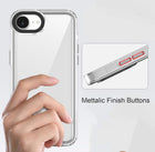 Kapa Warrior Acrylic Clear Back Cover For Apple iPhone 16E | Slim Shockproof [Military Grade Protection] Hybrid Bumper Case (Clear Sides)