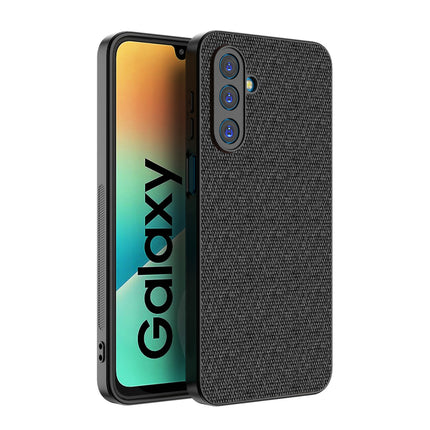 Kapa Soft Full Fabric Protective Back Case Cover for Samsung Galaxy M36 / F36 5G | Shockproof Slim Hard Anti Slip Back Case (Black)