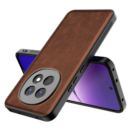 Kapa Tux Leather Back Cover for Oppo F29 5G | Slim Shockproof Camera Protection Bumper Case (Brown) - Mobizang