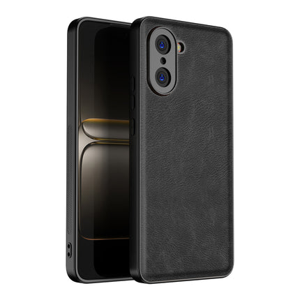 Kapa Tux Leather Back Cover for OnePlus Nord CE 5 | Slim Shockproof Camera Protection Bumper Case (Black)