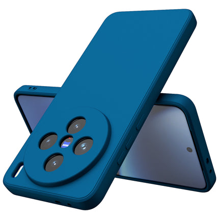 Kapa Matte Protective Lens Flexible Back Cover for Vivo X200 (5G) | Slim Silicone with Soft Lining Shockproof Full Body Bumper Case (Blue)