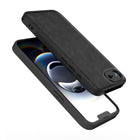 Kapa Tux Leather Back Cover for Apple iPhone 16E | Slim Shockproof Camera Protection Bumper Case (Black) - Mobizang