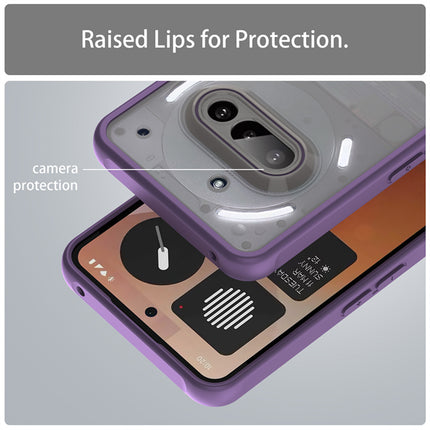 Kapa Shield Frosted Acrylic Back Cover for Nothing Phone 3A 5G| Hard Slim Inbuilt Camera Lens Cover Protection Shock Proof Bumper Case (Purple)