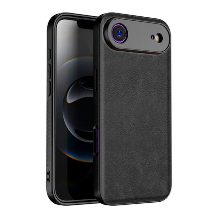 Kapa Tux Leather Back Cover for Apple iPhone 17 Air | Slim Shockproof Camera Protection Bumper Case (Black)