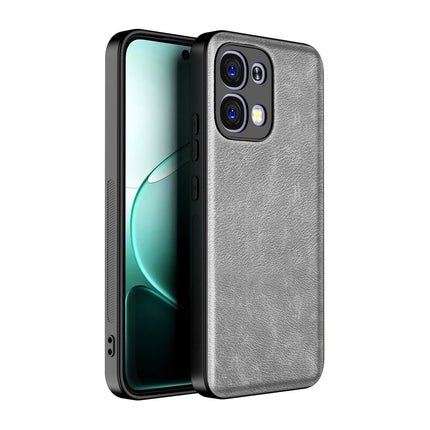 Kapa Tux Leather Back Cover for Oppo F31 5G | Slim Shockproof Camera Protection Bumper Case (Grey) - Mobizang
