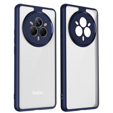 Kapa Hawkeye Clear Back Cover for Realme 14 Pro 5G | Camera Lens Protector Shockproof Slim Clear Case Cover (Blue Sides)
