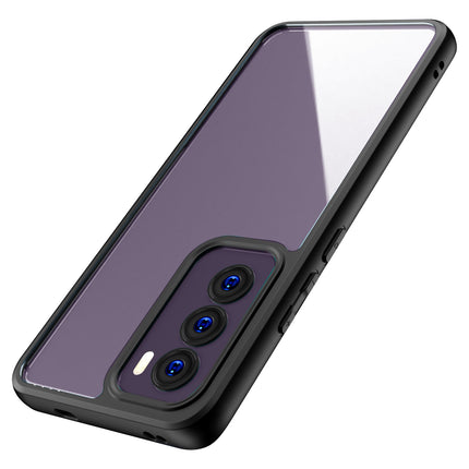 Kapa Hawkeye Clear Back Cover for Oppo Reno 12 Pro (5G) | Camera Lens Protector Shockproof Slim Clear Case Cover (Black)